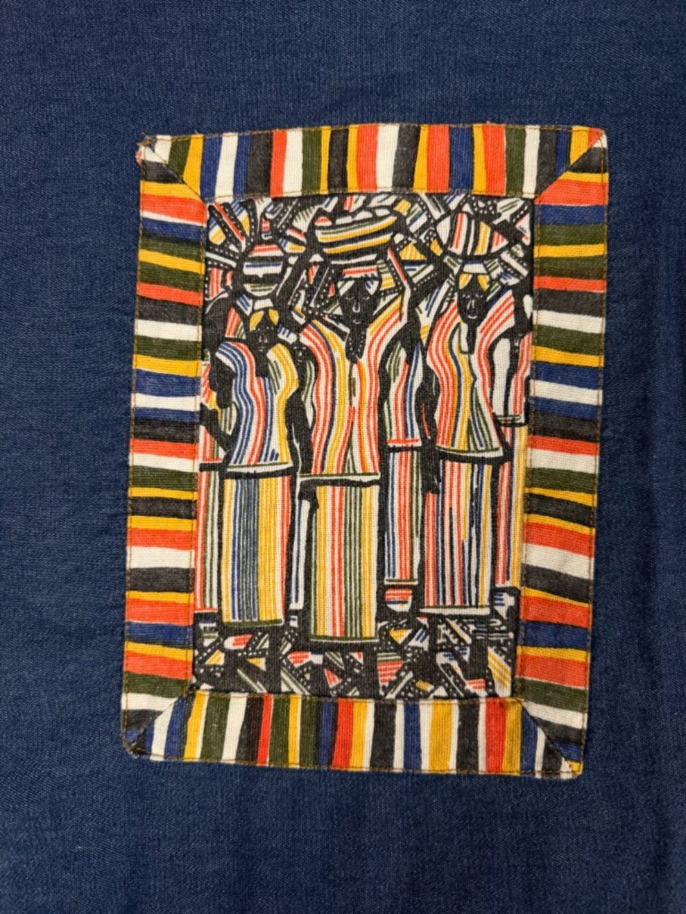 Women's African-Inspired Maxi Dress-Cotton, Festival, Boho - Picture 2 of 9
